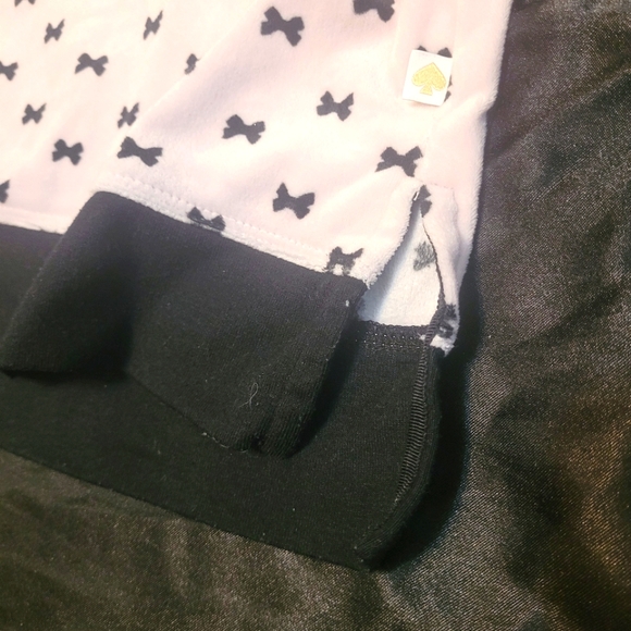Kate Spade Bow design Plush Soft PJ top,Pink Black - Picture 9 of 13
